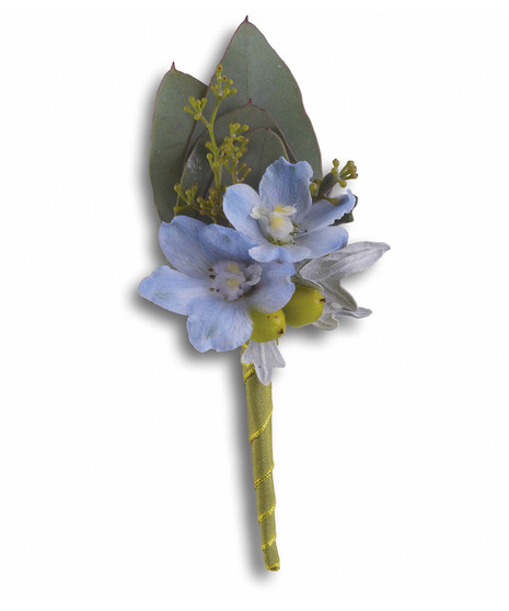 Hero's Blue Boutonniere