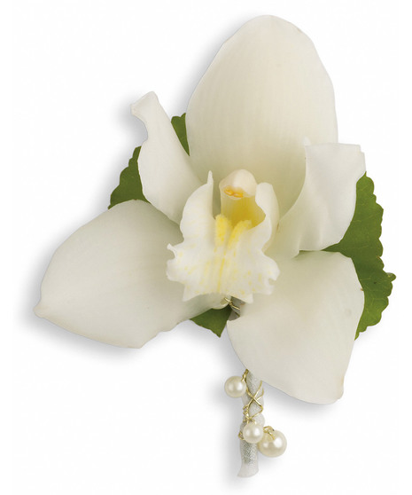 Shimmering Pearls Boutonniere