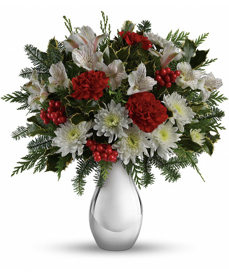 Silver And Snowflakes Bouquet