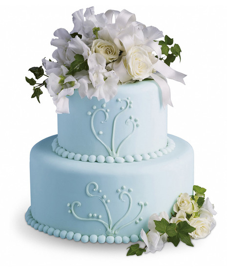 Sweet Pea and Roses Cake Decoration